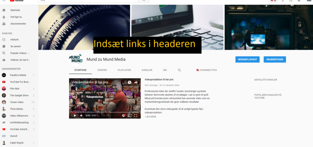 YouTube banner reklame